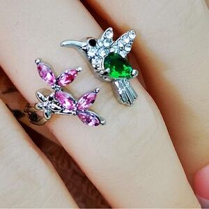 Exquisite Jewelry Ring Love Rings Elegant Cubic Zirconia Flower Bird